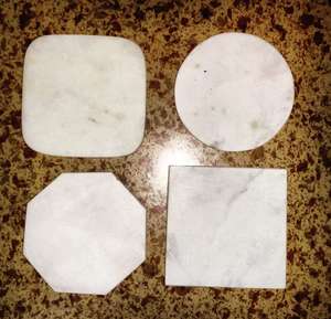 Posavasos de piedra de lujo personalizado de alta calidad, posavasos de madera de acacia de mármol para bebidas, posavasos de madera de mármol cuadrado en las mejores ventas - Product Image 5