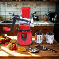 LY17 Multifunctionele handmatige groentesnijder, handbediende voedselhakselaar & roterende snijmachine voor fruit & groenten