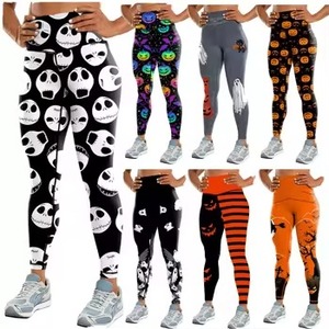 Pantalones de gimnasio personalizados de cintura alta para mujer, mallas elásticas que absorben la humedad, mallas de sublimación para Yoga, mallas de sublimación al por mayor - Product Image 1
