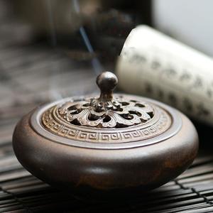 Antique Handcrafted Brass Incense Burner with <b>Finial</b> Lid and Ornate Floral Engravings for Home fragrance - Product Image 5