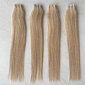 Ventas al por mayor Color n. ° 27 Remy Tape Hair Extension's Machine Single Drawn Tape In Hair Extension's Virgin Human Tape Human Hair's - Product Image 2