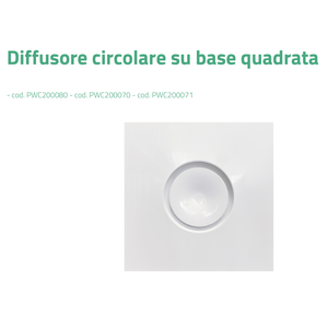 Diffuseur HVAC à base carrée Tecnosystemi, circulaire, pour climatiseur sur base carrée - Product Image 3