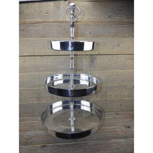 Support à gâteau rond à 3 niveaux de qualité supérieure Design moderne Taille personnalisée pour les mariages Anniversaires Occasions Fournitures élégantes - Product Image 2