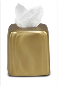 Caja de Pañuelos de Lujo Hecha a Mano, Ecológica, de Metal Dorado Brillante, Forma Cuadrada Moderna, Tamaño Grande, Diseño Elegante y Decorativo - Product Image 6