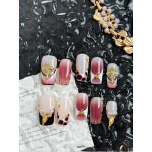 Ongles press-on Crimson Halo élégants et accrocheurs - Product Image 3