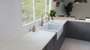 Wholesale Carrara Quartz Slab Engineered Stone Countertop Material For Commercial Construction Projects - Product Image 5