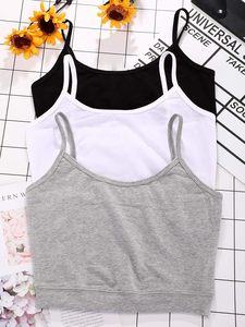 Débardeur court en dentelle tricotée pour femme, doux, extensible, côtelé, décontracté, sans manches, 100% coton, pour un usage quotidien estival, tendance - Product Image 5