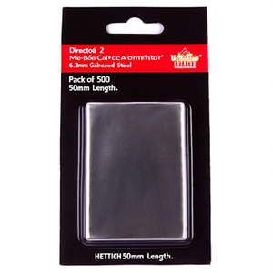 Conector Directa 2 de una pieza, 6.3mm, acero galvanizado, pasadores HETTICH, paquete de 500, 50mm de longitud - Product Image 3