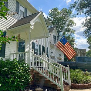 Drapeau américain Betsy Ross taché de teinture de thé, 13 étoiles, 4x6, vintage, pour extérieur, 13 colonies, robuste, 225g, USA TOP FLAGSINC - Product Image 1