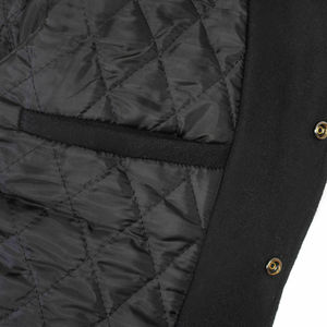 High Quality Customized Men's Varsity Winter Wool with Stand Collar Leather Sleeves CollegeBaseballjacket for men DDP Shipping - Product Image 5