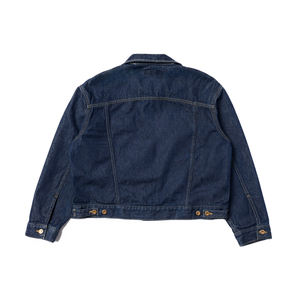 Chaqueta vaquera Berit, ropa de calle informal clásica azul para mujer, 100% algodón, lavado Vintage, recortada, OEM, ODM, Chaquetas vaqueras personalizadas - Product Image 2