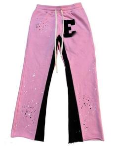 Pantalon de survêtement coupe ajustée pour hommes, jogging évasé personnalisé, taille haute, sweats cargo légers empilés, prix de gros, pantalon évasé pour hommes - Product Image 4