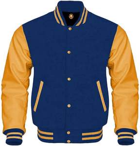 Meilleure vente personnalisée Bomber School Baseball Letterman Varsity Jacket Manches en cuir de vache Letterman Jacket Streetwear Jacket - Product Image 3