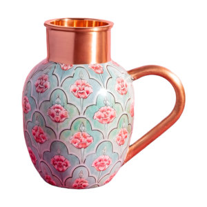 Meilleure vente de cruche d'eau en métal de cuivre pur faite à la main pour la maison à bas prix impression personnalisée disponible - Product Image 1
