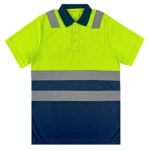 Men's Hi <b>Vis</b> Reflective Safety <b>T</b> <b>Shirt</b> Construction Work Wear Short Sleeve Polo <b>Shirt</b> Men's Polo <b>Shirts</b> - Product Image 1