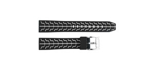 Bracelet de montre intelligent unisexe en silicone noir WS Sport JD051 avec boucle en acier inoxydable, souple et réglable, pièce de rechange pour montre - Product Image 3