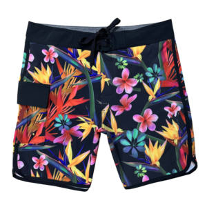 2026 haute qualité hommes Shorts de plage taille élastique Shorts pour plage quatre côtés élastique plage pantalon haute mer motif Shorts - Product Image 4