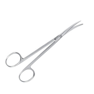 กรรไกรเมทเซนบัมคุณภาพสูง ทำจากสแตนเลส ใบมีดโค้ง สำหรับตัดเนื้อเยื่อทางการแพทย์ ปลายทู่/ปลายมน - Product Image 6