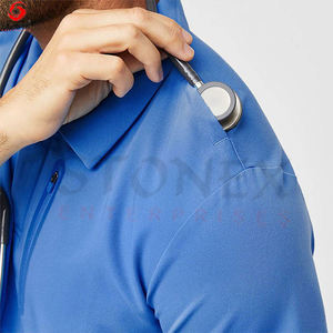Hombres Enfermera Scrubs Uniformes Médico Profesional Único Hombre Scrub Uniforme Set Por Encargo Bajo Precio - Product Image 5