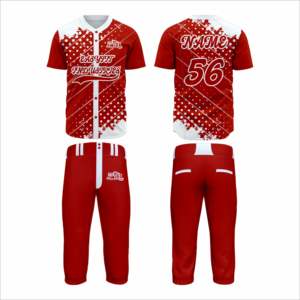 Conjuntos de Uniformes de Béisbol Personalizados, Ropa Deportiva Estampada de Alta Calidad, 100% Poliéster de Secado Rápido, Cuello Redondo, Personalizado para Equipos - Product Image 5