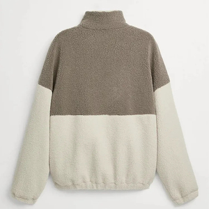 เสื้อสเวตเชิ้ตผู้ชายคุณภาพสูง 100% ผ้าฝ้าย ซิป ¼  สำหรับฤดูหนาว พร้อมโลโก้ปักแบบกำหนดเอง ทรงโอเวอร์ไซส์ ผ้าหนา - Product Image 3