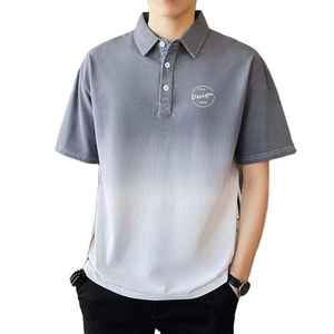 Camiseta OEM con logotipo personalizado, Camiseta lisa de manga corta de golf de alta calidad, polo sin costuras transpirable de secado rápido para hombre - Product Image 2