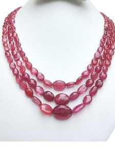 สร้อยข้อมือลูกปัดแก้วทรงรีแบบเรียบทำจากทับทิมลูกปัดแบบสายอัญมณีหลวมทำจากผู้ผลิตอินเดีย - Product Image 6