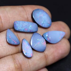 Ópalo Australiano Natural de 30 Quilates, Doble Cabujón Multifuego de Alta Calidad, de 13x7mm a 20x9mm, Piedra para Joyería - Product Image 4