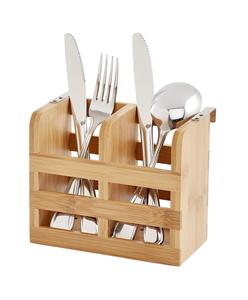 Estante para platos Caddy, mesa de ahorro de bambú natural, soporte independiente para botella de vino para cocina, bar, comedor, almacenamiento moderno - Product Image 1