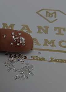 เพชรทรงหลวมตัดรูปเจ้าหญิงสี HPHT CVD ประดับเพชรแนวระยะประชิด - Product Image 2