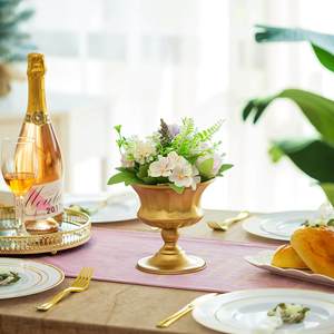 Fantaisie Design Moderne en laiton pot de fleur Cadre Fleur Vase À La Main En Laiton Couleur De Luxe Sol En Métal Vase À Vendre - Product Image 6