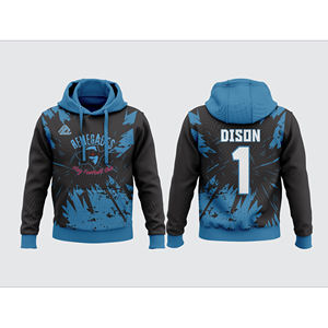 Sublimación 100% Sudaderas con capucha de algodón para hombres Tela transpirable ligera Diseños de equipo personalizados y sudaderas con capucha deportivas de uso casual - Product Image 4