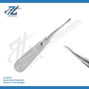 <b>Dental</b> Root Elevator 2.7mm Straight German High Quality Stainless Steel <b>Dental</b> Extraction Elevator Teeth Manufacturer Pakistan - Product Image 2