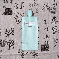 Pochettes de voyage cosmétiques jetables Unalilia anti-fuite de 90 ml (3 oz) avec bec verseur, imprimées en sérigraphie, en PET/VMPET/PE