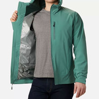 Veste de pluie longue unisexe brodée en toile, nylon et polyester 120 grammes, à capuche, coupe ample, col mandarin, demi-zip, boutons, style safari