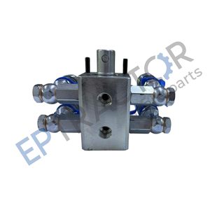Kit de distributeur hydraulique manuel à 8 ports pour tracteur, 2 entrées vers 6 sorties, avec support, flexibles et raccords - Product Image 3