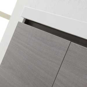 Miami 60cm Suspended Two-Door Bathroom <b>Cabinet</b> with <b>Grey</b> Finish - Product Image 5