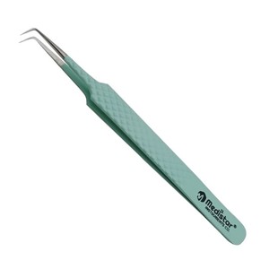 Pinzas de pestañas de acero inoxidable con logotipo personalizado al por mayor con punta de fibra pinzas de pestañas de volumen tipo puntiagudo para extensión - Product Image 2