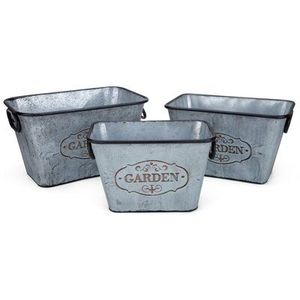 Maceta Galvanizada de Metal Resistente, Perfecta para Cultivar Arbustos, Setos y Plantas Decorativas de Exterior con Estabilidad - Product Image 1