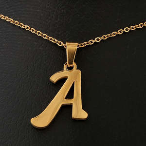 Women's Alphabetic <b>Locket</b> Set - Gold - Product Image 2