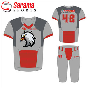 Uniformes de fútbol americano diseño personalizado con parche bordado de números de nombre de sarga de aparejos, - Product Image 1