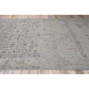 พรมตุรกีขนาดใหญ่พิเศษ 9.1x12.7 ฟุต (278x388 ซม.) พรมขนสัตว์ลายดอกไม้สีเบจวินเทจ - Product Image 3