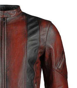 Veste en cuir véritable personnalisée 100% coupe ajustée respirante doublure en satin de viscose fermeture à glissière vente en gros de veste en cuir ciré pour l'hiver - Product Image 4