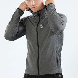 เสื้อแจ็กเก็ตออกกำลังกายผู้ชายกันลมระบายอากาศคอตั้งเสื้อกีฬาวิ่งด้านหน้าโลโก้ - Product Image 2