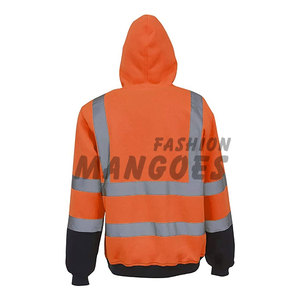 เสื้อฮู้ดขนแกะปรับแต่งได้มีเทปสะท้อนแสงมีซิปด้านหน้ามีกระเป๋า - Product Image 5