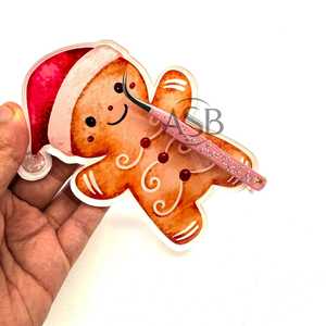 Tuile de cils en acrylique de Noël en pain d'épice avec pince à épiler Tuile de cils durable Impression de logo personnalisé Service OEM - Product Image 2