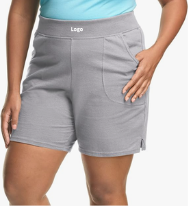 Short de sport en jersey de coton respirant à séchage rapide pour femme de grande taille Style décontracté avec taille moyenne durable et coupe-vent - Product Image 5