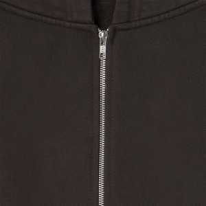 Sweat-shirt à capuche unisexe grande taille, brodé, à épaules tombantes, surdimensionné, en molleton français, à fermeture éclair, 100% coton, haute qualité - Product Image 3