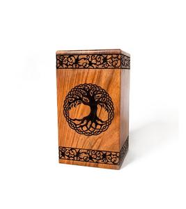 Handmade Urn Rosewood Tree <b>of</b> Life <b>Ashes</b> <b>Box</b> Personalized Cremation Vessel <b>for</b> Human Remains Perfect Sympathy or Memorial Gift - Product Image 5