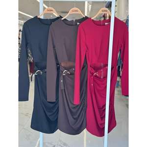 Vestido Sandy 2917 Transpirable con Cintura Recortada y Detalle de Cinturón - Product Image 1